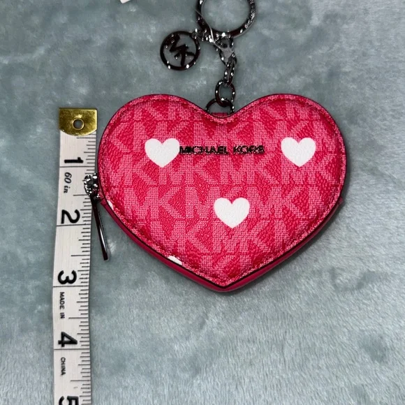 Michael Kors Pink Heart Coin Pouch - Picture 8 of 9